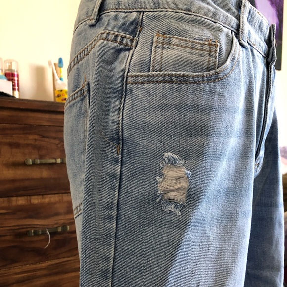 Cute wide leg high waist denim capris - Picture 8 of 16